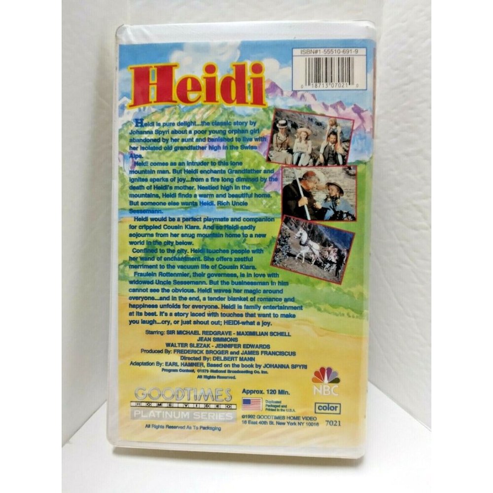 Heidi - The NBC Classic (VHS‎ 1992) - Picture 2 of 12